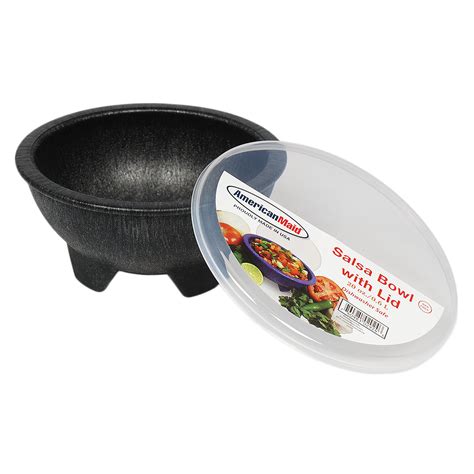 Wholesale American Maid Salsa Bowl with Lid- 20oz | | RED GREEN BLACK