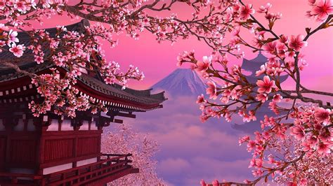 cherry blossom tree wallpaper #582164 | Scenery wallpaper, Anime ...