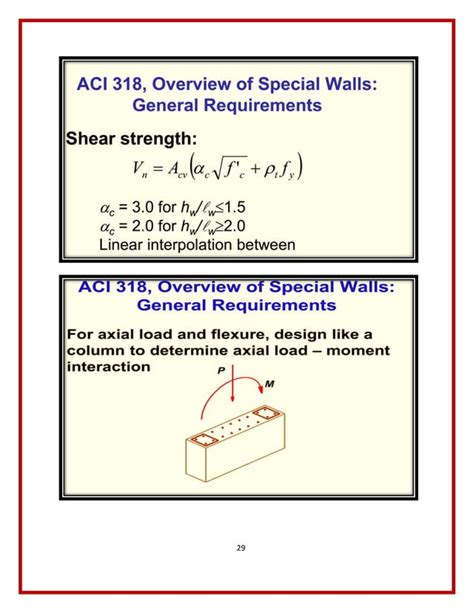 Special shear walls + ordinary shear walls ACI - 318 - جدران القص ...