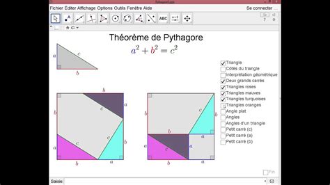 Démonstration géométrique du théorème de Pythagore - YouTube