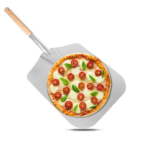 OTVIAP Wooden Pizza Peel, Aluminum Alloy Pizza Peel Oven Restaurant ...