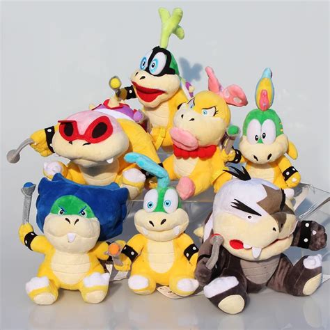 7styles Super Mario Koopalings Plush Toys Wendy LARRY IGGY Ludwig Roy ...