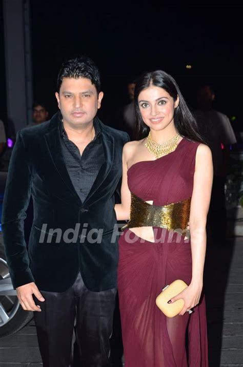 Bhushan Kumar poses with wife Divya Khosla at Kush Sinha's Wedding ...