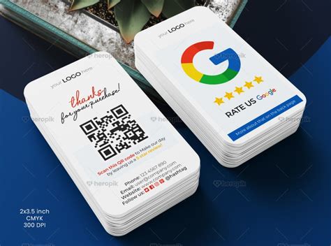 Google 5 Star Rating Thank You Card Design - Heropik!