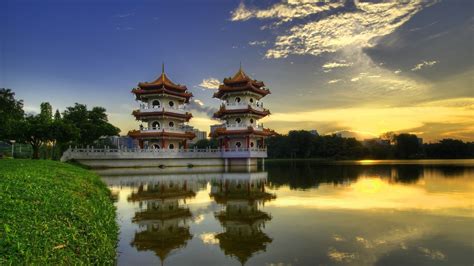 Wallpaper 1920x1080 Full HD 1080p 1080i city, china, water, grass ...