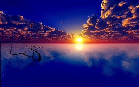 BEAUTIFUL HORIZON, quiet, cloud, vivid, horizon, bonito, sunset, sky ...