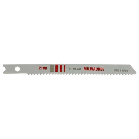 Milwaukee 3-5/8 in. Bi-Metal U-Shank Metal cutting Jig Saw Blade 14 TPI ...