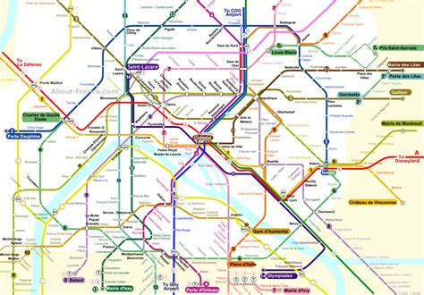 Mapa Metro Paris