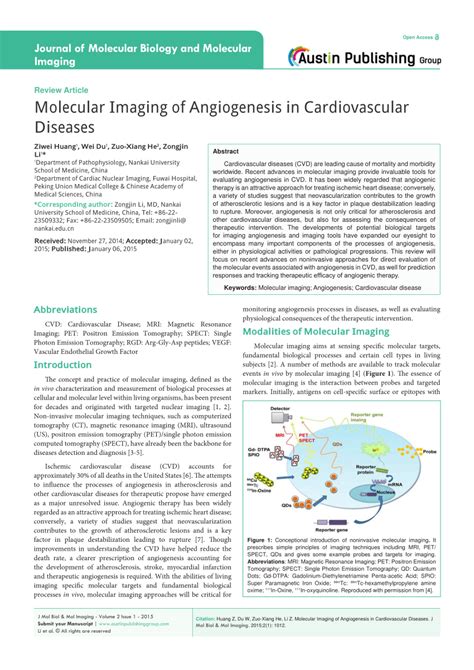 (PDF) Molecular imaging of angiogenesis in cardiovascular diseases