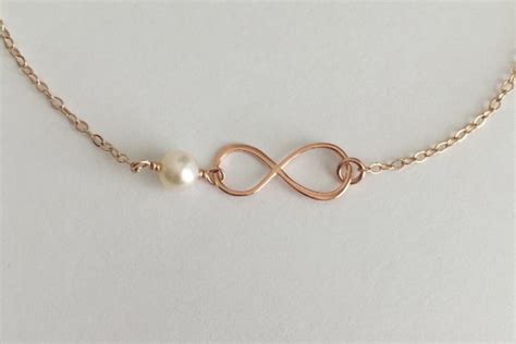 Rose Gold Infinity Bracelet. Personalized Rose Gold Bracelet. Infinity ...