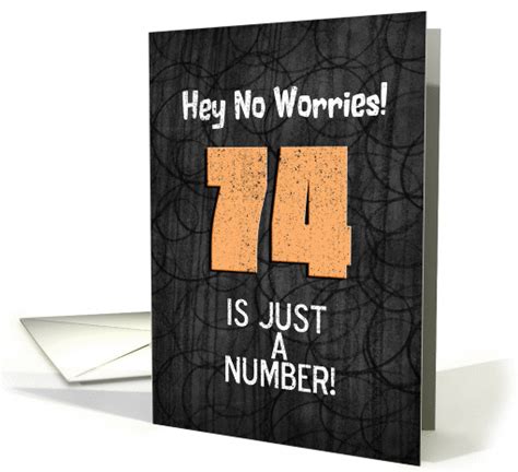 74th Birthday Funny Chalkboard Style Birthday Greetings card (1344920)