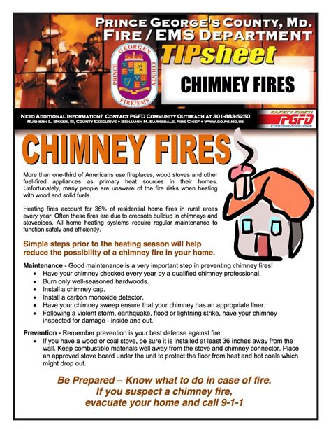 PGFD Chimney and Fireplace Safety Tips