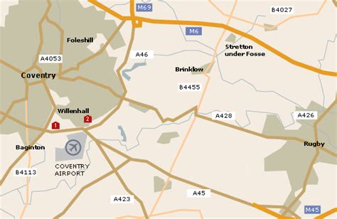 Coventry Airport Map