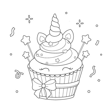 Printable Cupcake Coloring Pages