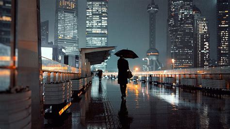 HD wallpaper: city, rain, street | Wallpaper Flare