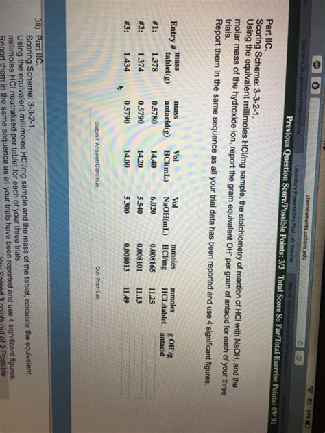 Solved Previous Question Score/Possible Points: 3/3 Total | Chegg.com