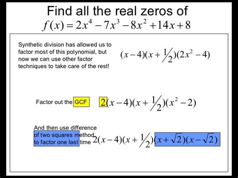 Finding All Real Zeros Of A Polynomial With Examples