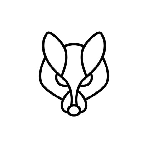 Fox line art-logo-design | Premium-Vektor