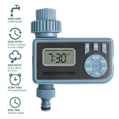 Sprinkler Timer, LCD Automatic Intelligent Irrigation Timer Garden ...