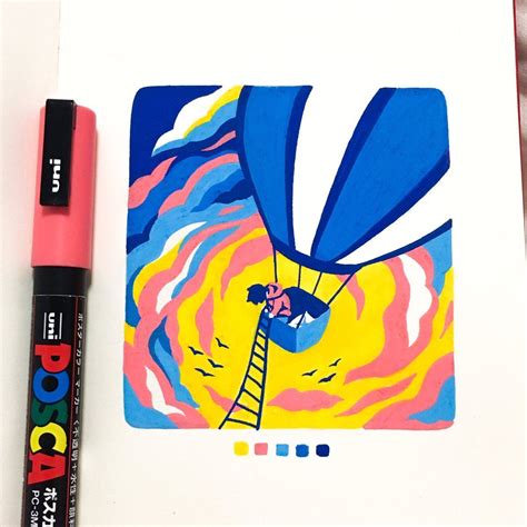 Art & Collectibles Marker Drawing & Illustration Seviper Flowers Posca ...