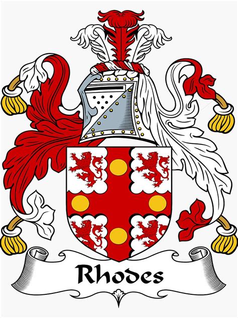 "Rhodes" Sticker by HaroldHeraldry | Redbubble