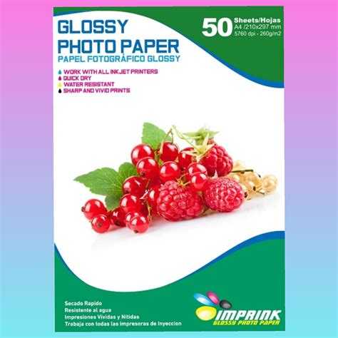 Papel Fotográfico glossy 260 g imprink – PELUKITTY INSUMOS Y MÁQUINAS ...