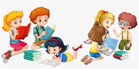 Crianças - Kids Reading Books Clipart Transparent PNG - 2882x1289 ...