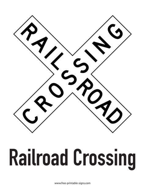 Printable Railroad Crossing Sign – Free Printable Signs