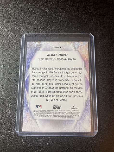 Josh Jung Rookie Card - 2023 Topps Series 2 Stars of MLB #SMLB-56 ...