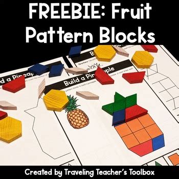 Fruit Pattern Blocks Freebie by Traveling Teacher's Toolbox | TpT