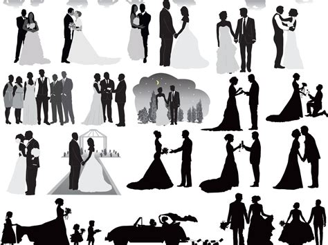 Free Wedding Party Silhouette, Download Free Wedding Party Silhouette ...