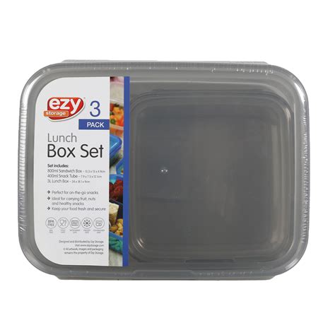 Pack of 3 Lunch Containers