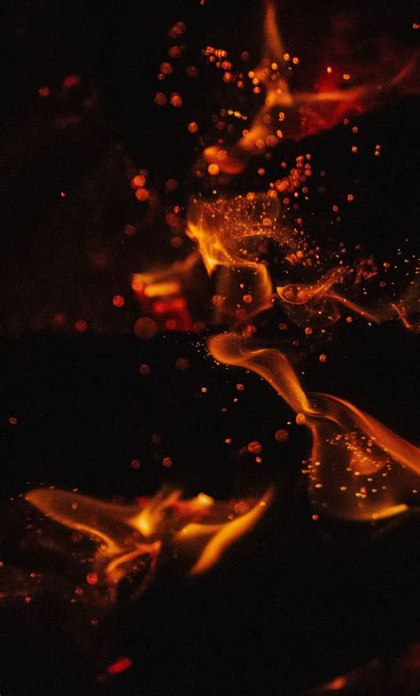 1280x2120 Dark, fire, orange flames wallpaper | Orange aesthetic, Magic ...