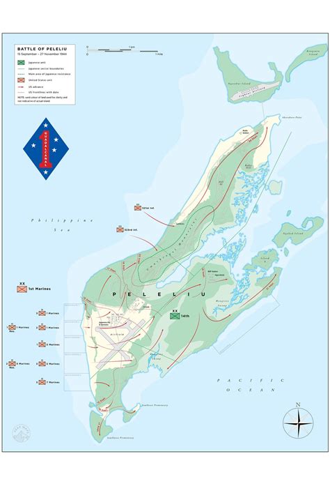 Battle of Peleliu Downloadable Jpeg Map - Etsy