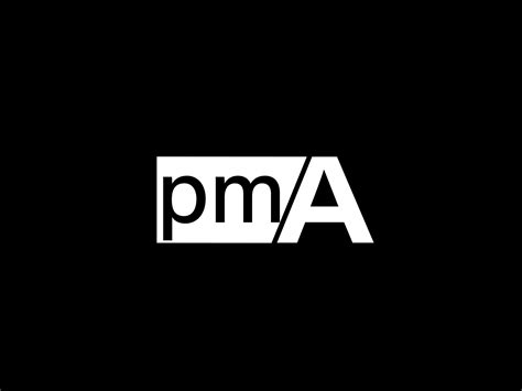 PMA Logo and Graphics design vector art, Icons isolated on black ...