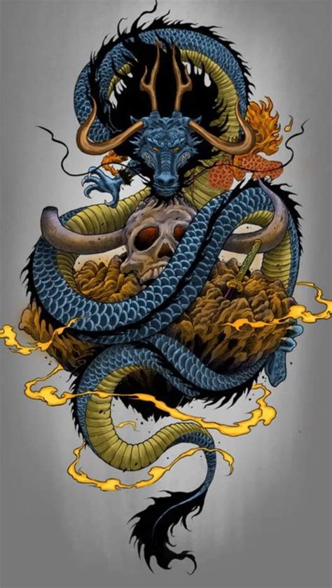 Kaido Wallpaper | One piece tattoos, Dragon tattoo art, Tattoo design ...