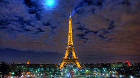 Eiffel Tower wallpapers at Night Free Download