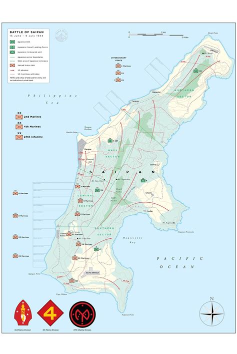 Battle of Saipan Map Downloadable Jpeg - Etsy