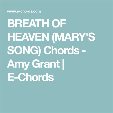 Breath Of Heaven Guitar Chords | Best Guitar Sheet Music