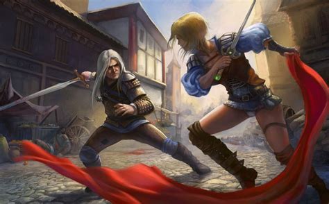 Geralt & Renfri by Malabra | The witcher books, The witcher, Shadow of ...