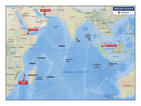 Indian Ocean Islands Map