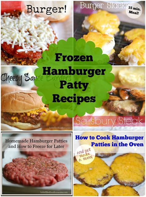 6 Easy Recipes with Frozen Hamburger Patties | Burger patty recipe ...