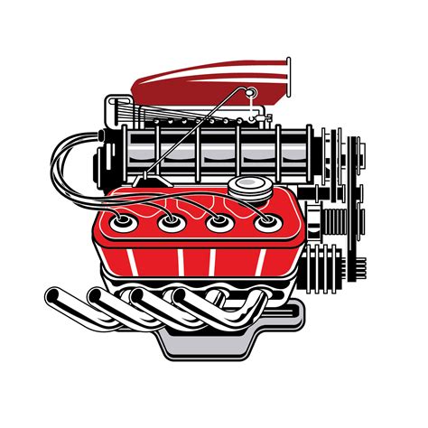 Detailed Drawing Turbo Engine Side View 215133 Vector Art at Vecteezy