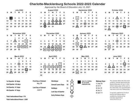 CMS Schools Calendar 2022-2023 | Charlotte-Mecklenburg Schools - School ...