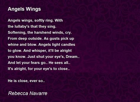 Angels Wings - Angels Wings Poem by Rebecca Navarre