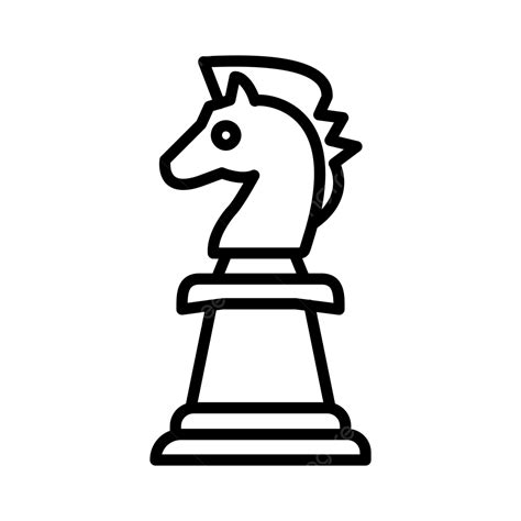 Chess Knight Line Icon Vector, Chess, Game, Strategy PNG and Vector ...