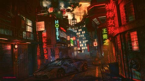 Concept Art Cyberpunk City Street