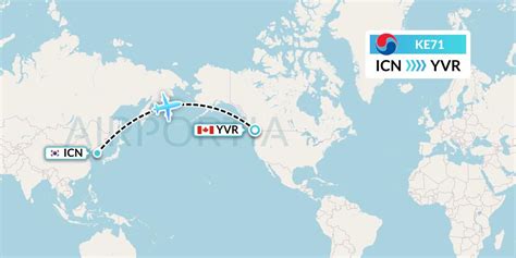 KE71 Flight Status Korean Air: Seoul to Vancouver (KAL71)