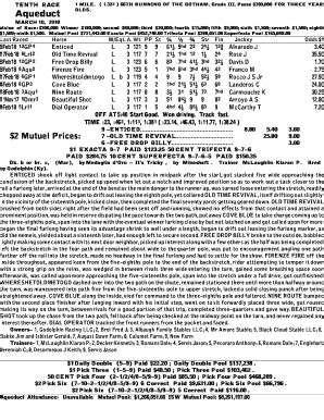 Daily Racing Form Download - Fill Online, Printable, Fillable, Blank ...