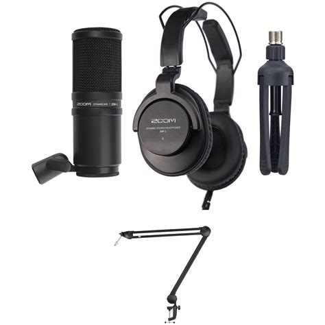 Zoom ZDM-1 Podcast Mic Kit with Mic Cable, Stand, and Boom Arm